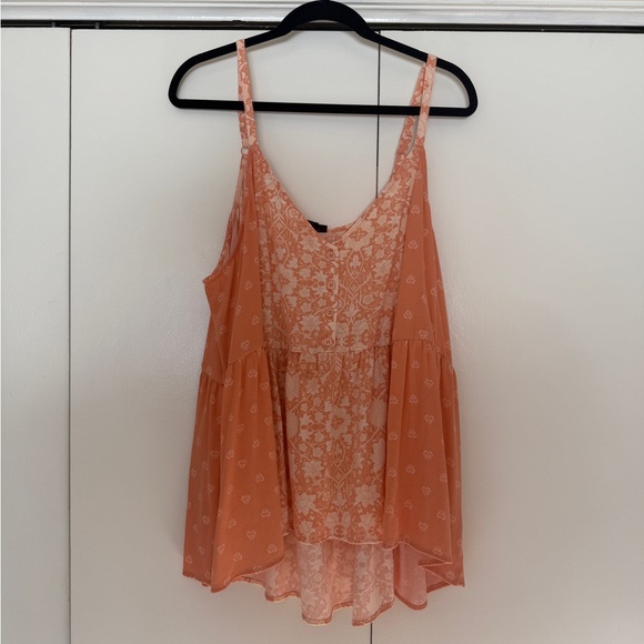 torrid Tops - Torrid Orange Floral Sleeveless Top